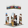 10x10 Magnetic Wall Booth Kit with 4-Sided Hanging Banner