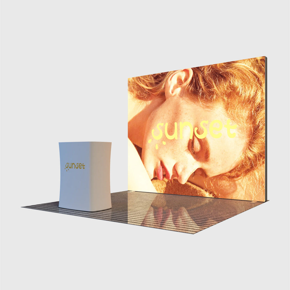 10x10 Backlit SEG Lightbox Wall with LED Counter