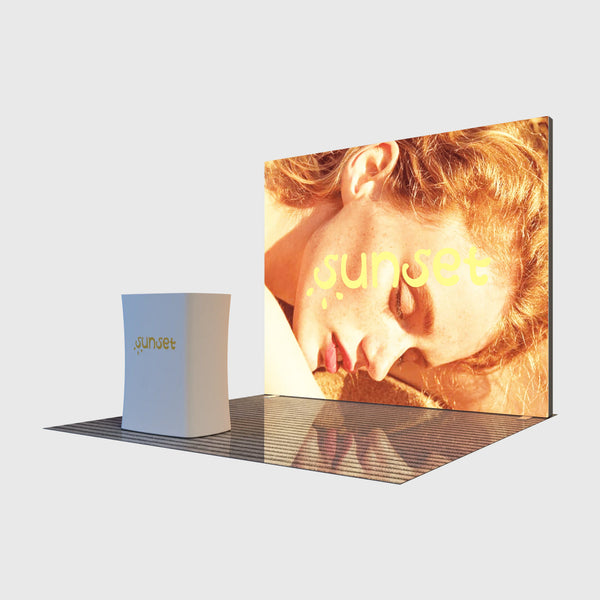 10x10 Backlit SEG Lightbox Wall with LED Counter
