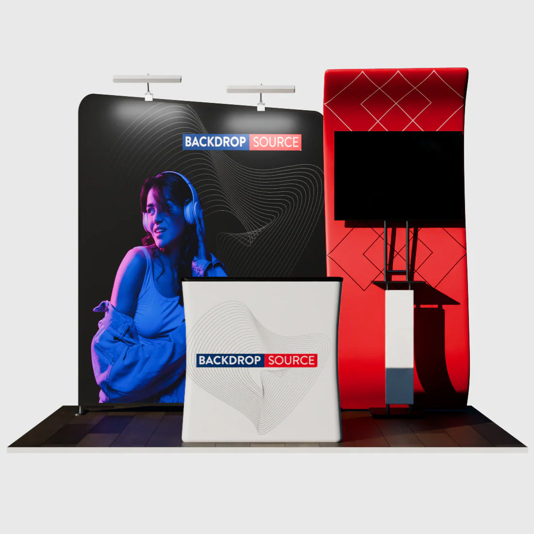 Présentoir portable 3 m x 3 m - Modèle 12 