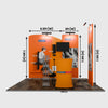 Kit de stand d'exposition modulaire haut de gamme de 3 mètres de large avec écran TV 