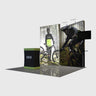 10x10 Fabric Wall Booth Kit with TV Mount & Inclined Display