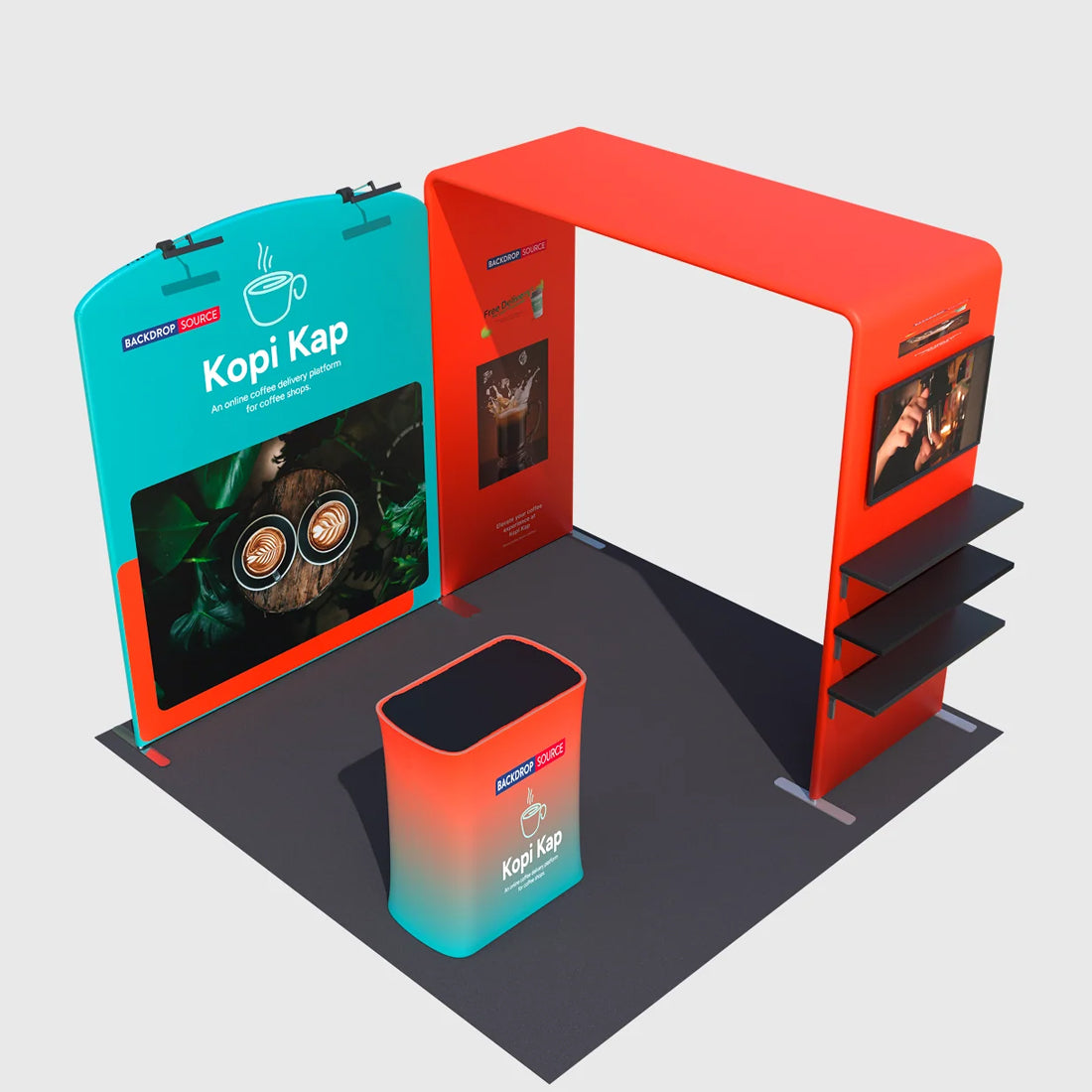 Présentoir portable 3 m x 3 m - Modèle 37 