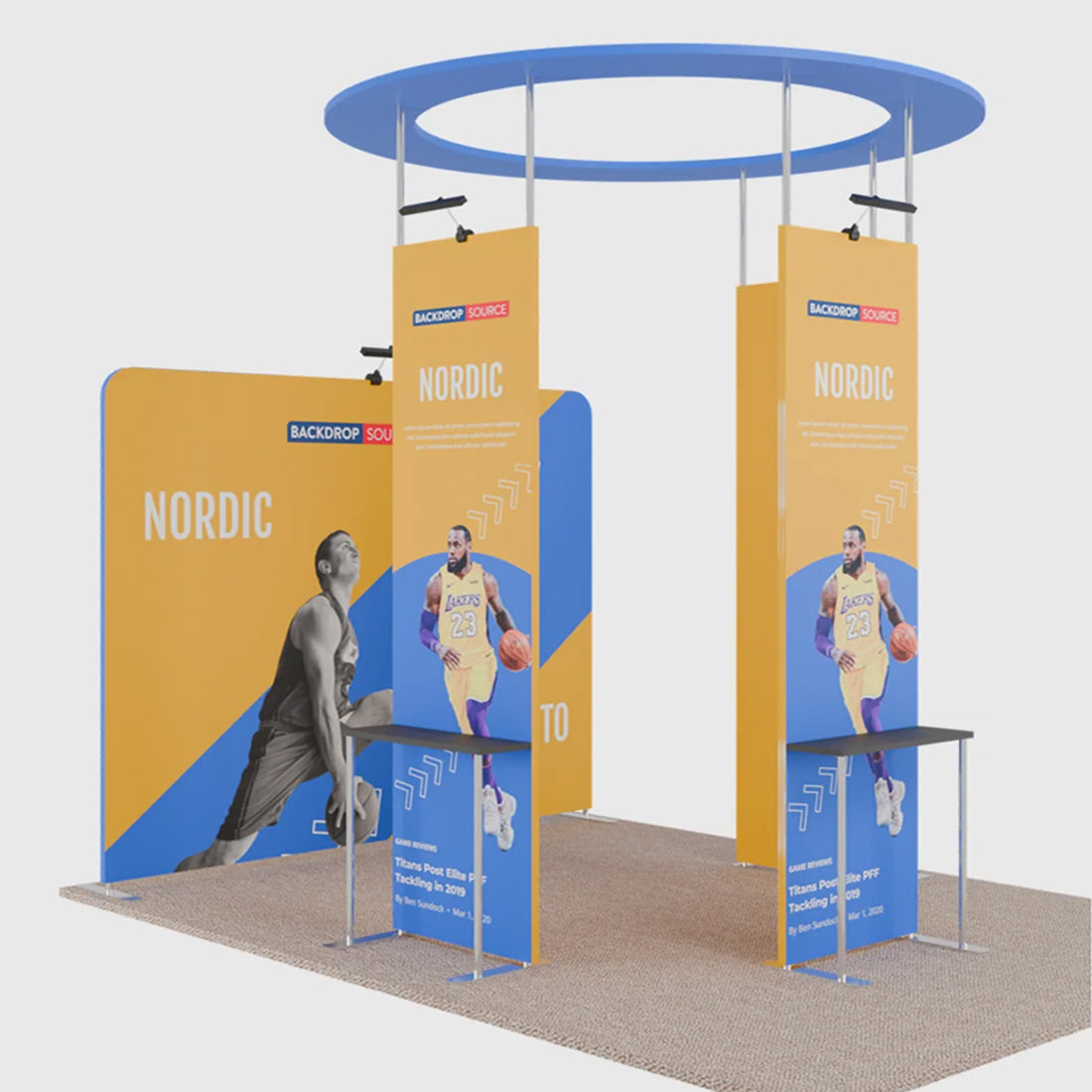 Présentoir portable 3 m x 3 m - Modèle 40 