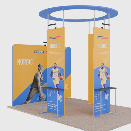 10x10 Straight Fabric Wall Display