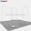 Kit de stand d'exposition modulaire haut de gamme de 3 mètres de large avec écran TV 