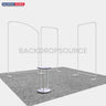 10ft Wide Premium Modular Exhibition Booth Kit with TV Display
