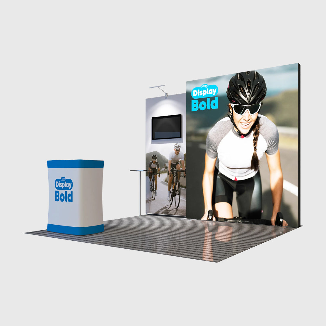 10x10 Fabric Wall Booth Kit with 2 TV Mounts