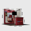 Kit d'exposition incliné pour stands de 3 mètres de large 