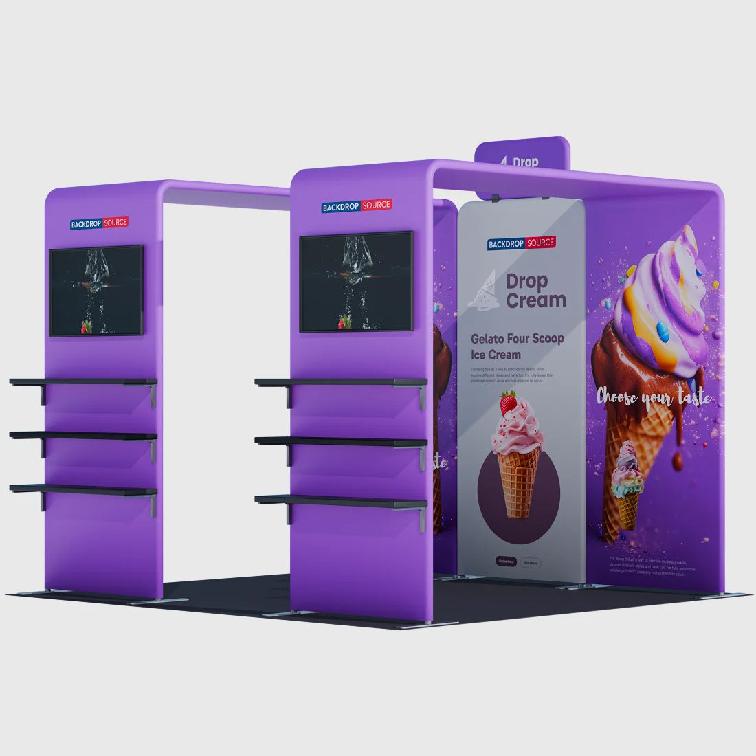 Présentoir portable 3 m x 3 m - Modèle 35 