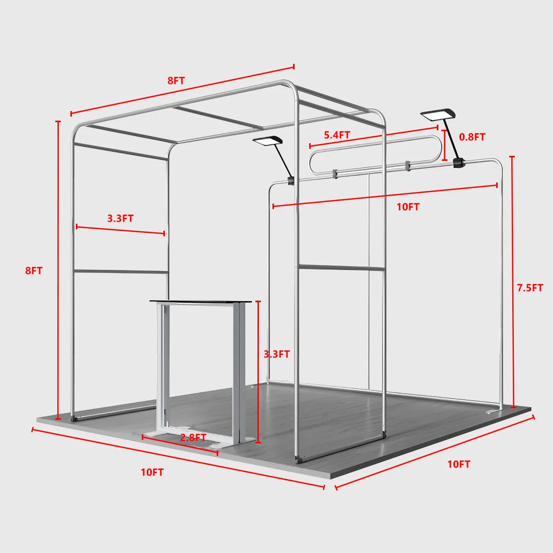 Présentoir portable 3 m x 3 m - Modèle 29