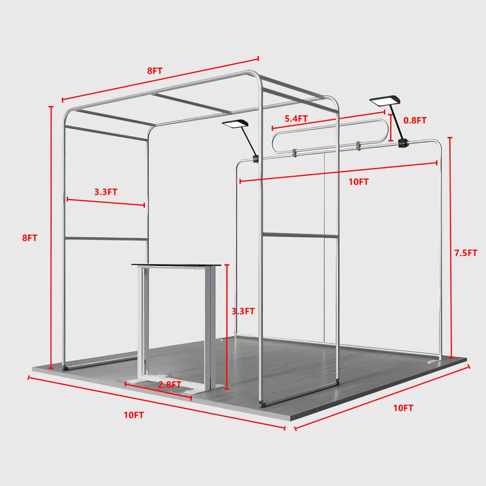 Présentoir portable 3 m x 3 m - Modèle 29