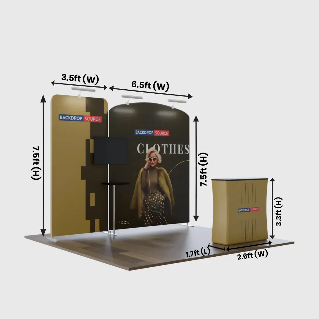 Modular Exhibition Kit for 10ft Wide Booths