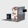 10x10 Backlit SEG Booth Kit with TV Wall & LED Counter