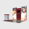 10x10 Fabric Wall Booth Kit with TV Mount & Shelving