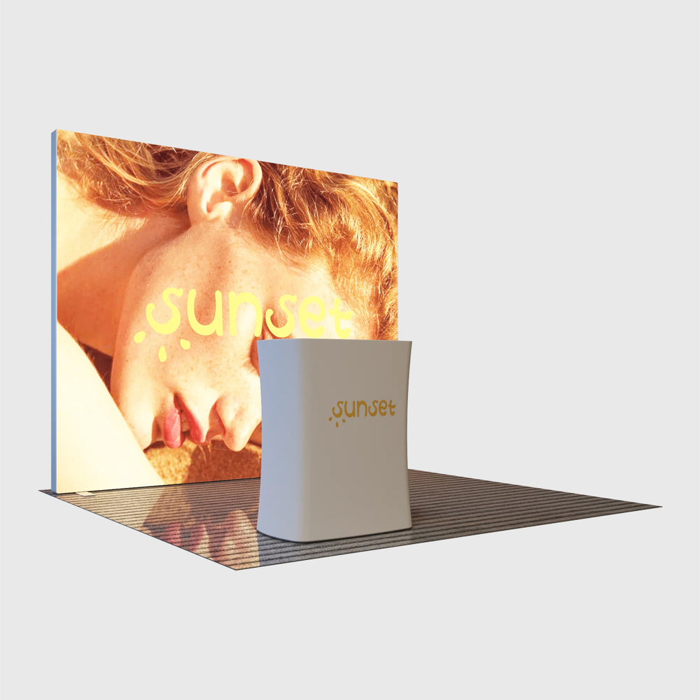 10x10 Backlit SEG Lightbox Wall with LED Counter