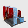 10x10 L-Arch Booth Kit with Straight Walls, Shelving & 2 Counters