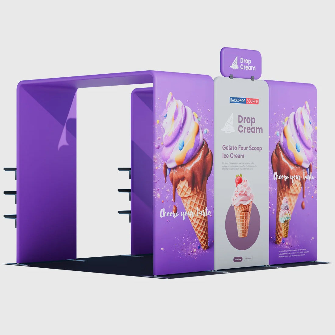 Présentoir portable 3 m x 3 m - Modèle 35 