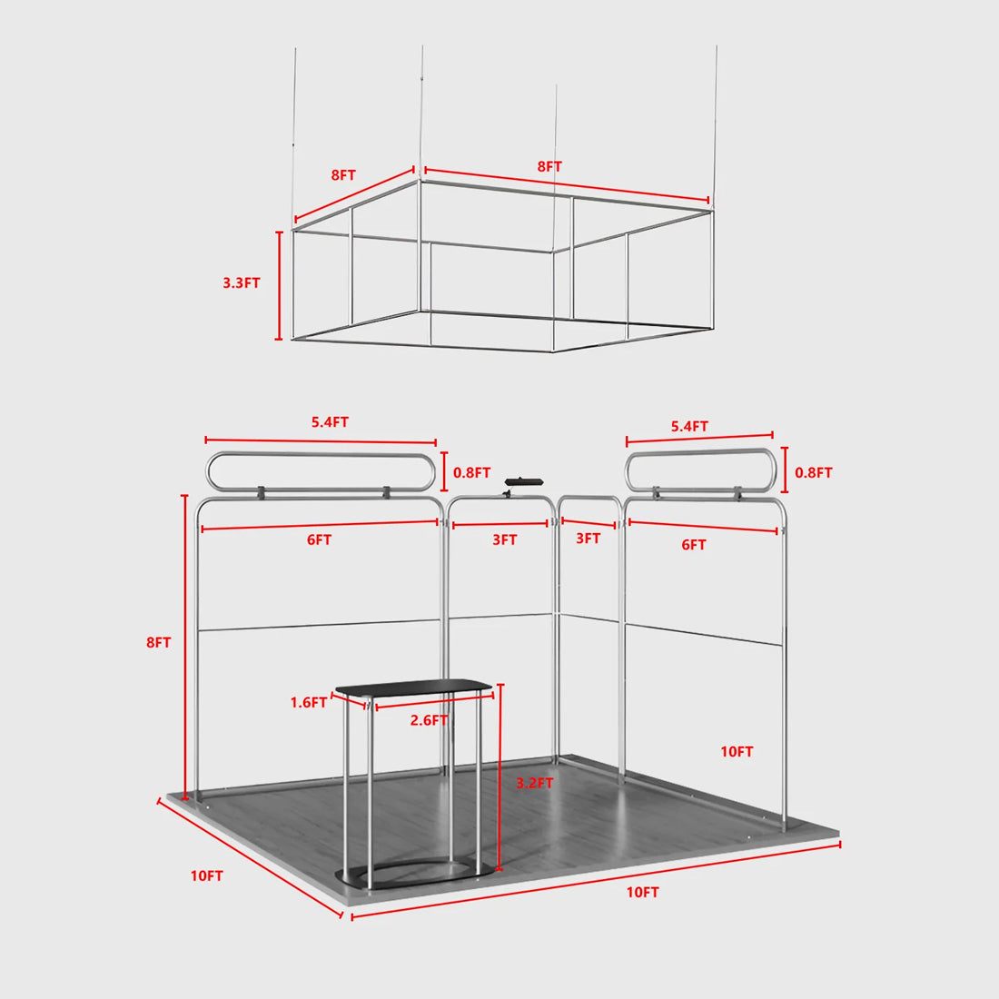 Portable Exhibit Display 10ft x 10ft - Model 30