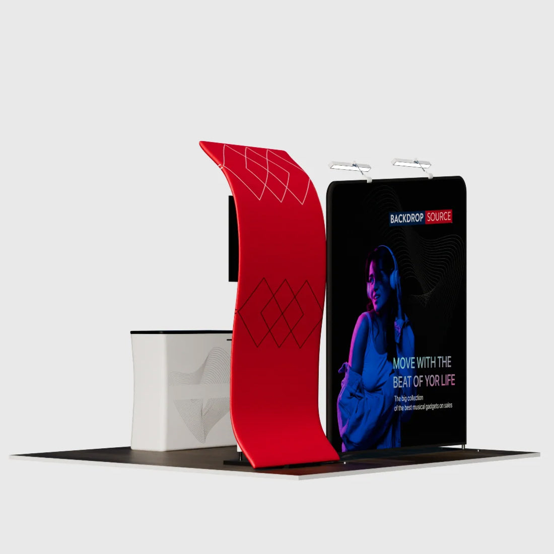 Présentoir portable 3 m x 3 m - Modèle 12 