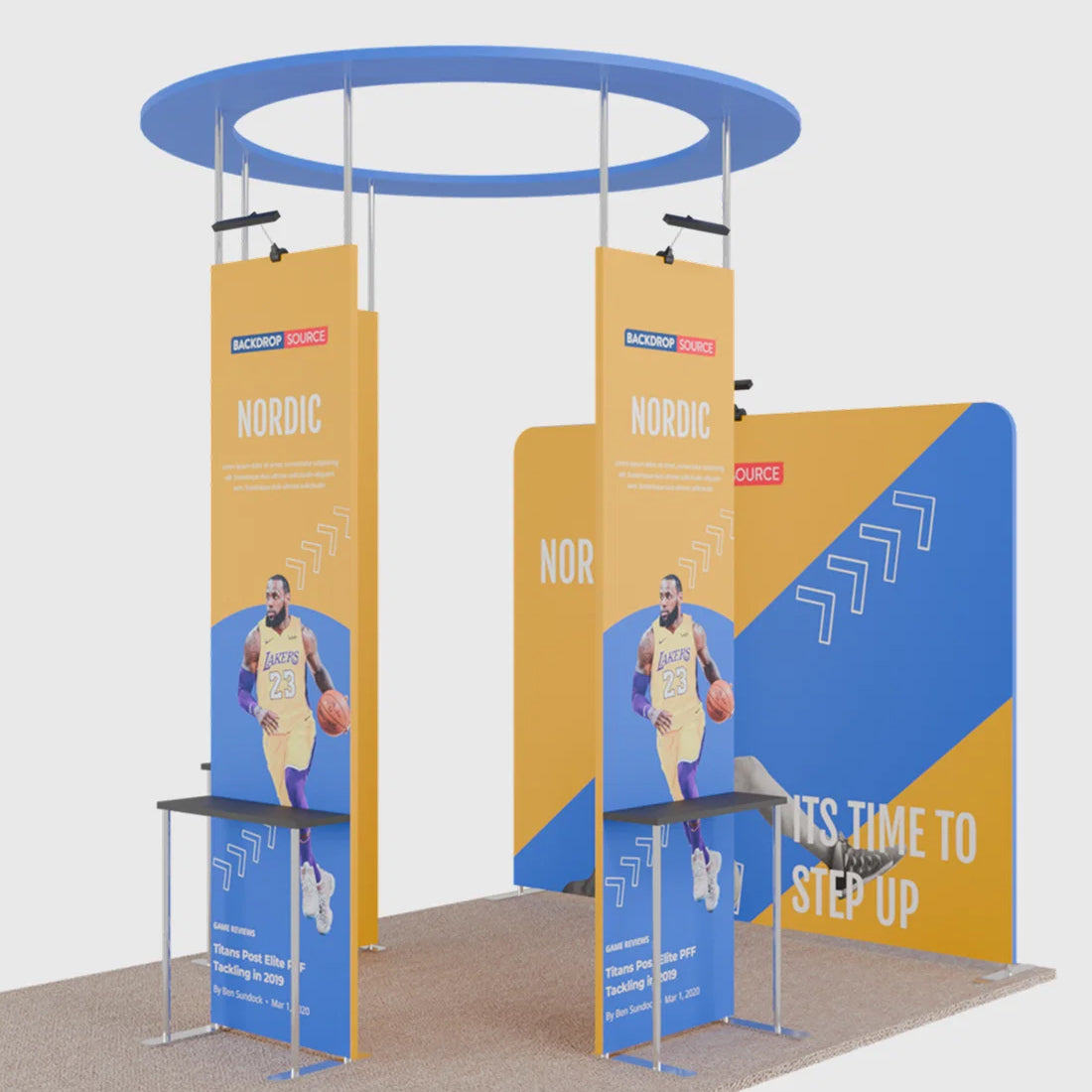 Présentoir portable 3 m x 3 m - Modèle 40 