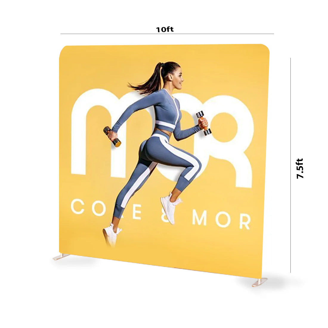 Kit d'affichage 3-en-1 Straight Exhibit Pro 3 m x 3 m avec étui rigide pour podium 