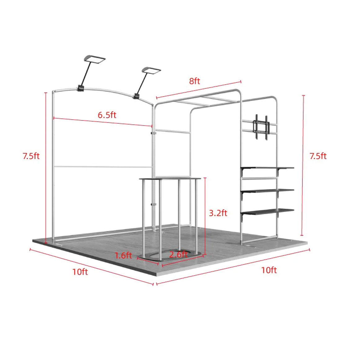 Présentoir portable 3 m x 3 m - Modèle 37 
