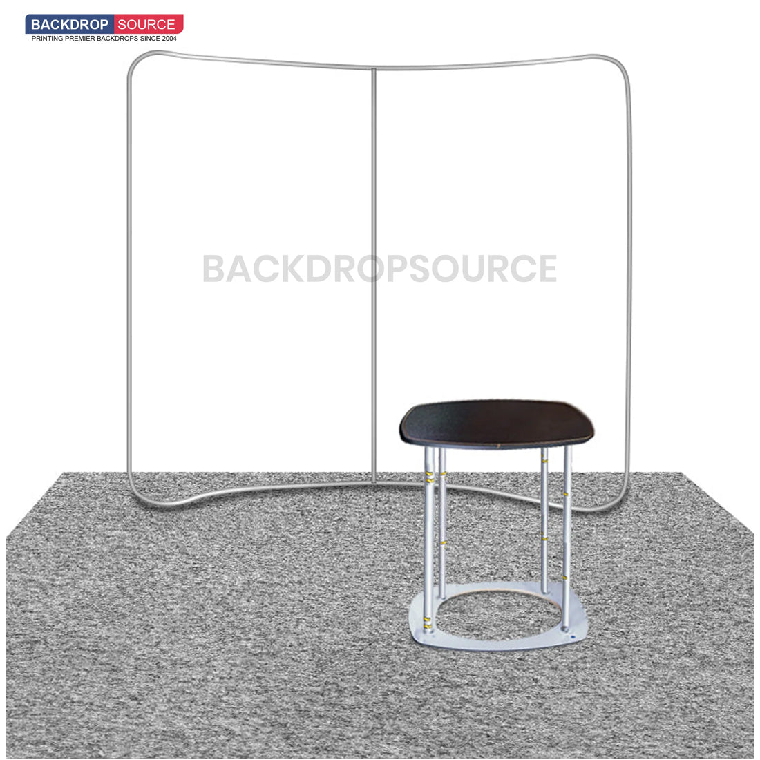Kit d'affichage incurvé 3-en-1 Exhibit Pro 3 pi x 10 pi avec éclairage Illume 