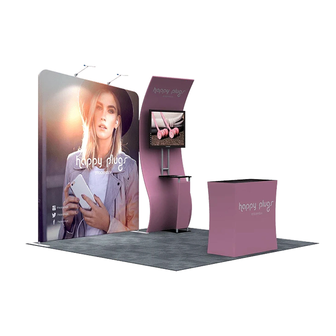 Présentoir portable 3 m x 3 m - Modèle 12 