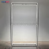 L-Shaped Illuminated Media Wall Set with Counters for 10ft x 10ft Booths.