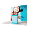 10x10 Booth Kit with Curved & Tall Straight Walls, Counter & TV