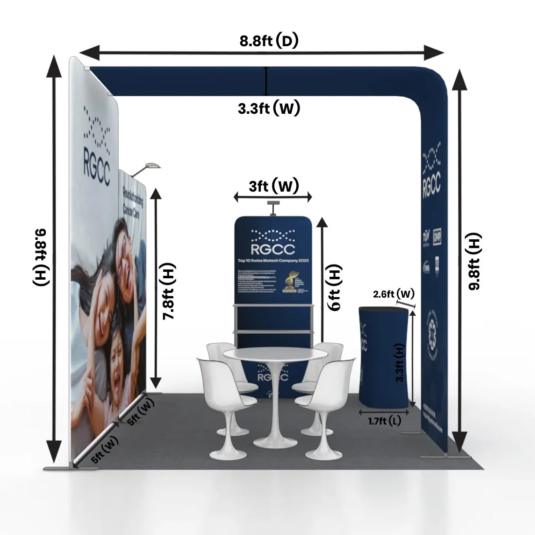 Portable Exhibit Display 10ft x 10ft - Model 15
