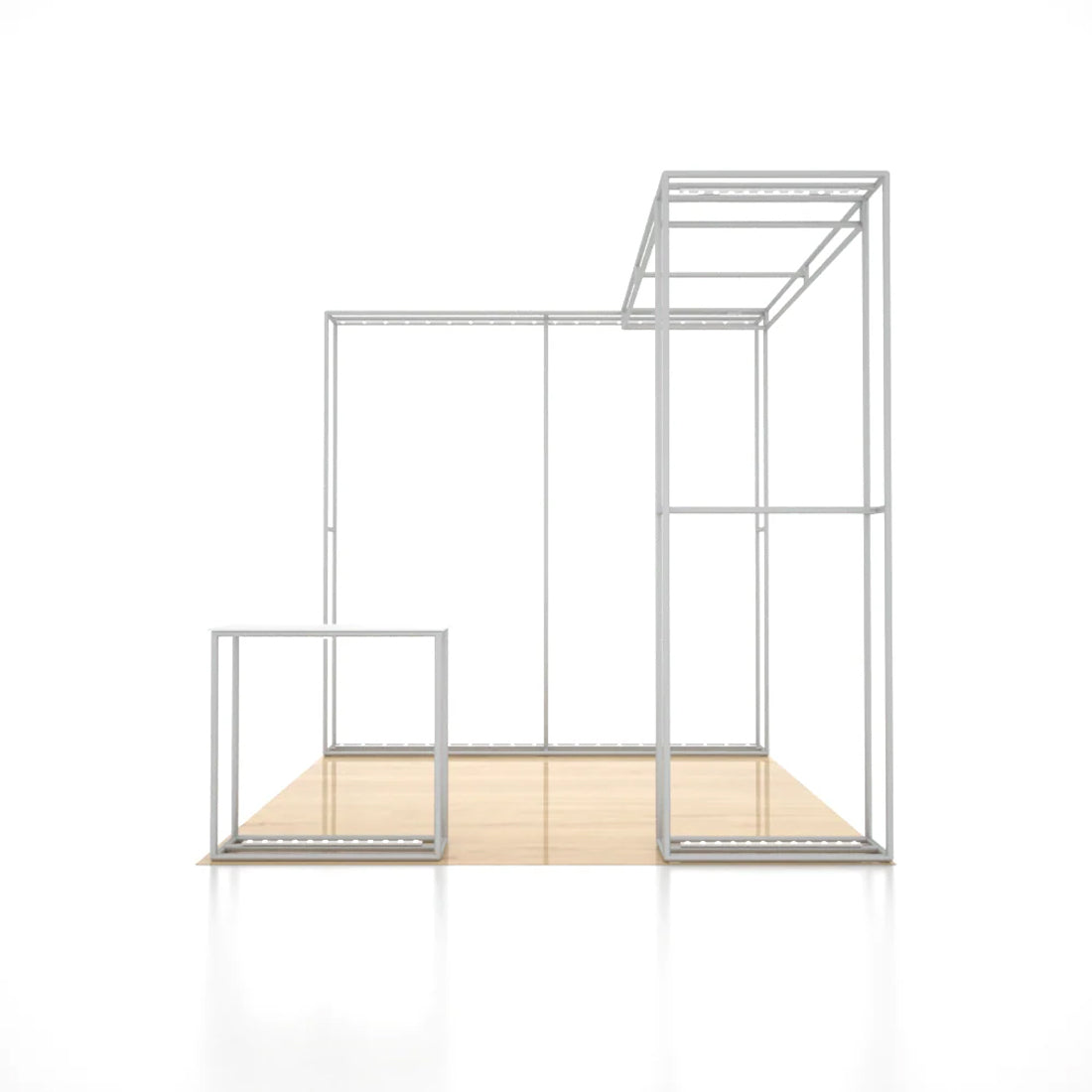 10x10 3D Media Wall Booth Kit with L-Shape Corner & Counter