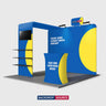 10x10 Booth Kit with L-Shape TV Shelf Tower & Counter