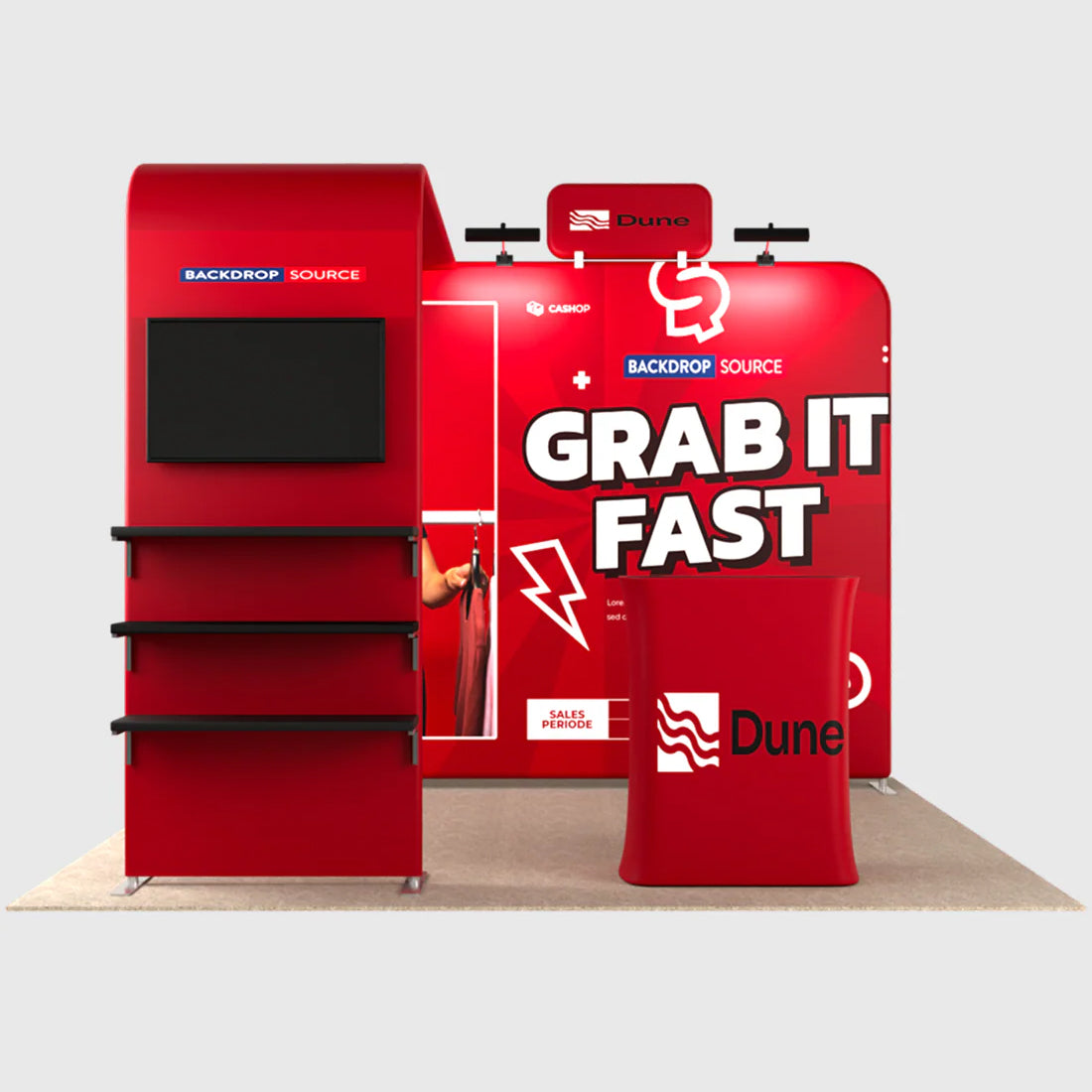 Présentoir portable 3 m x 3 m - Modèle 17 