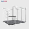10x10 L-Arch Booth Kit with 3D Shelf Wall Box & Counter