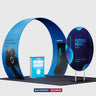 10x10 Tapered Arch Booth Kit with Circle Backdrop & Lightbox