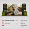 20x10 Booth Kit with Inclined Walls, 2 Counters & TV Mounts