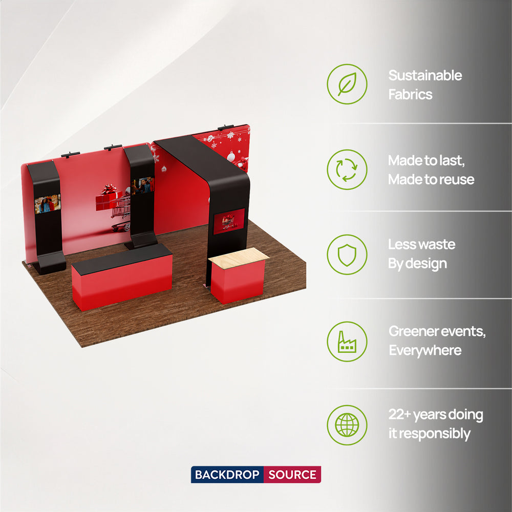 Portable Exhibit Display 20ft x 10ft - Model 20