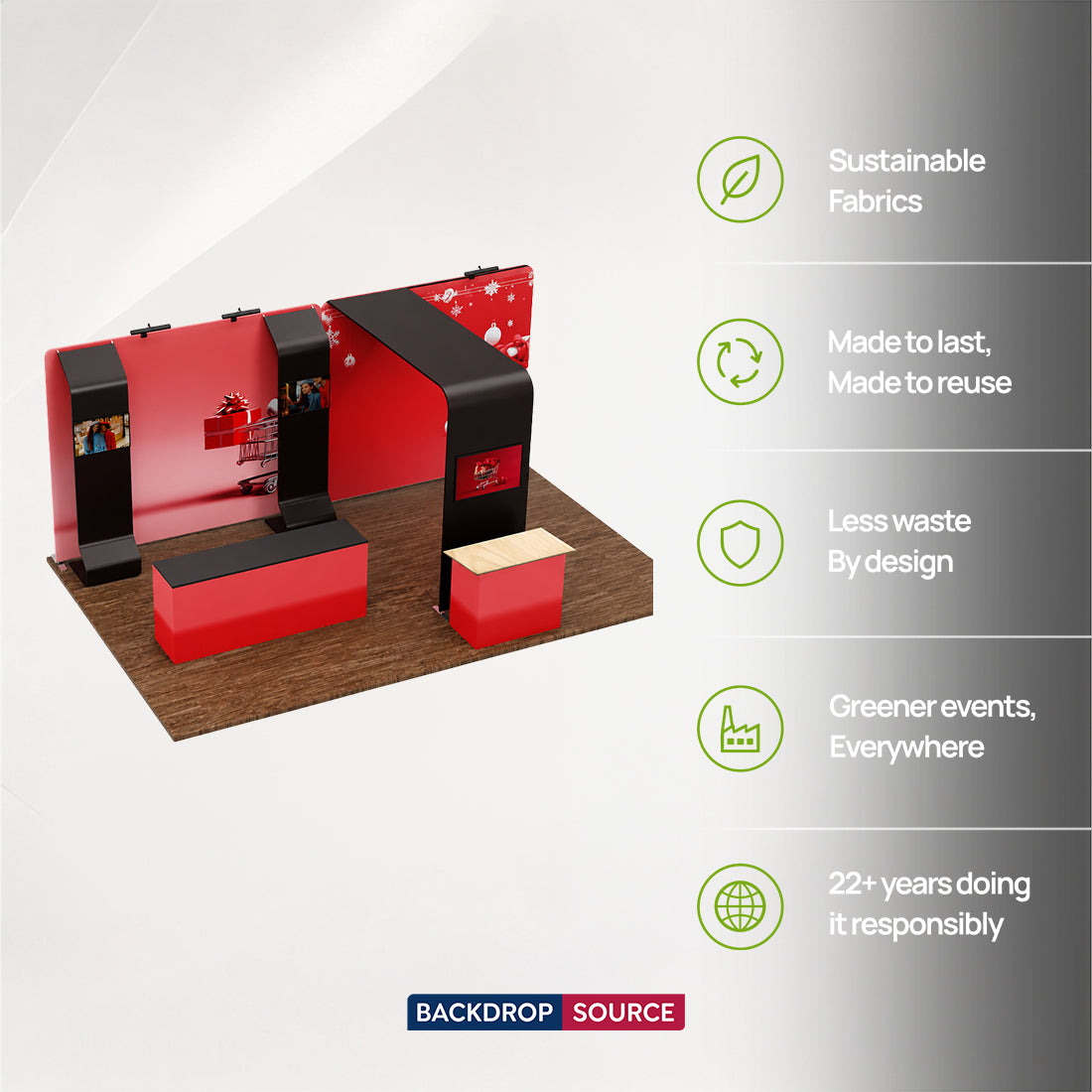 Portable Exhibit Display 20ft x 10ft - Model 20