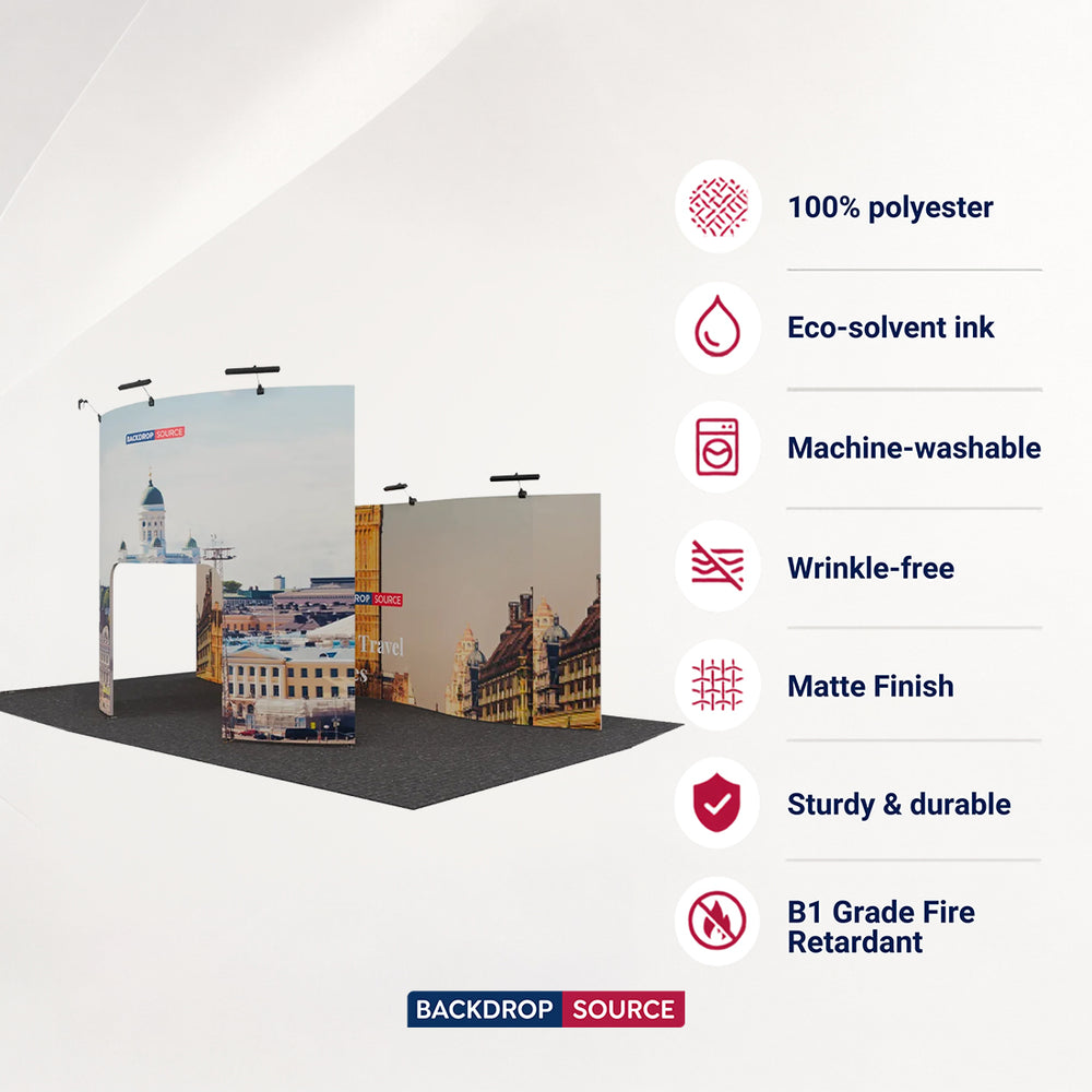 Portable Exhibit Display 20ft x 10ft - Model 21