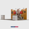 20x10 Booth Kit with Curved Centre Wall & Inclined Side Walls