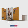 20x10 Booth Kit with Curved Centre Wall & Inclined Side Walls