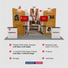 20x10 Booth Kit with Curved Centre Wall & Inclined Side Walls