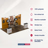 20x10 Booth Kit with Curved Centre Wall & Inclined Side Walls