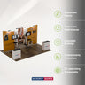 20x10 Booth Kit with Curved Centre Wall & Inclined Side Walls