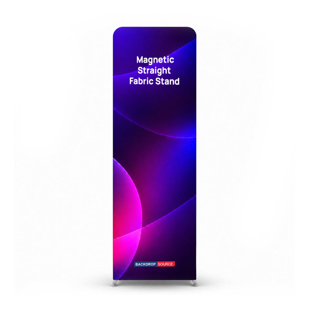 Magnetic Straight Fabric Banner Stand - included in Magnetic Fabric Banner Stand & L-Shaped Shelving Display Exhibition Kit