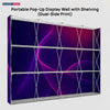 Portable Pop-Up Display Wall with Shelving (Dual-Side Print)