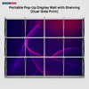 Portable Pop-Up Display Wall with Shelving (Dual-Side Print)