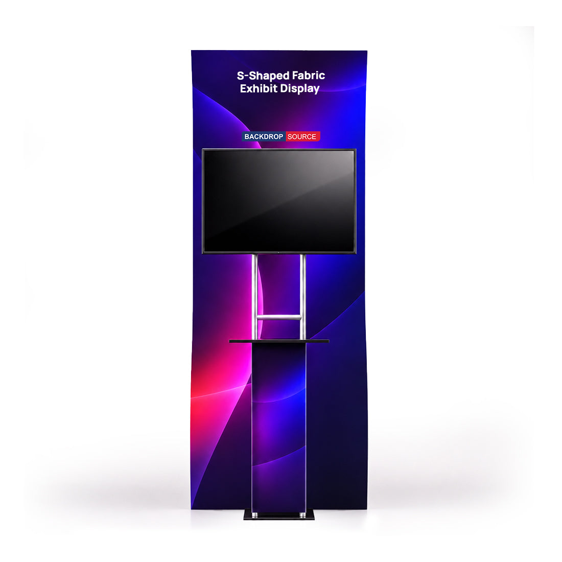 Portable S-Shaped Fabric Exhibit Display